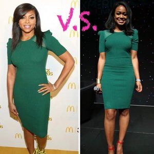 Stella & Jamie Emerald Green Body Con Dress Sz S